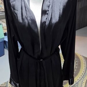 Gilligan & O'Malley Satin Black Robe